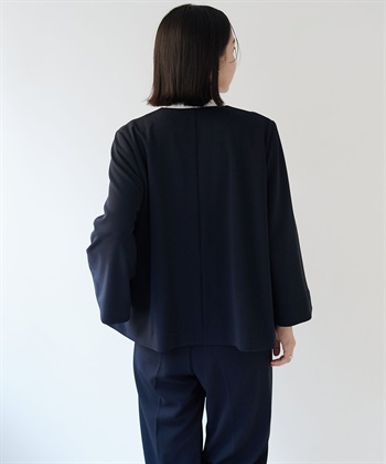 anyfee 【anyfee/大きいサイズ】ニットジョーゼットケープ風ジャケット《セレモニー/オケージョン》_subthumb_6