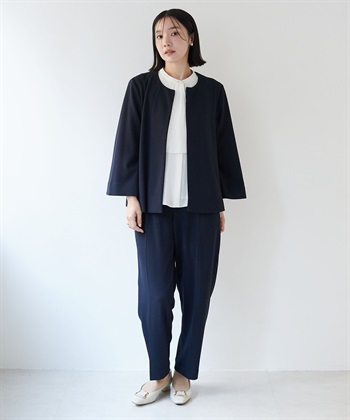 anyfee 【anyfee/大きいサイズ】ニットジョーゼットケープ風ジャケット《セレモニー/オケージョン》_subthumb_7