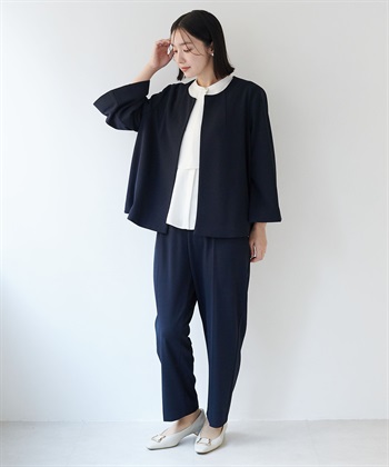 anyfee 【anyfee/大きいサイズ】ニットジョーゼットケープ風ジャケット《セレモニー/オケージョン》_subthumb_8