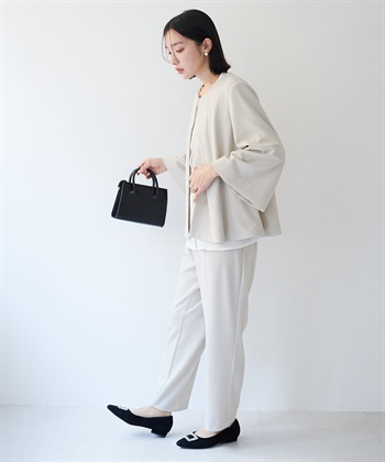 anyfee 【anyfee/大きいサイズ】ニットジョーゼットケープ風ジャケット《セレモニー/オケージョン》_subthumb_14