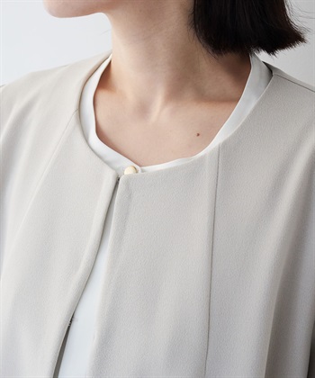 anyfee 【anyfee/大きいサイズ】ニットジョーゼットケープ風ジャケット《セレモニー/オケージョン》_subthumb_18