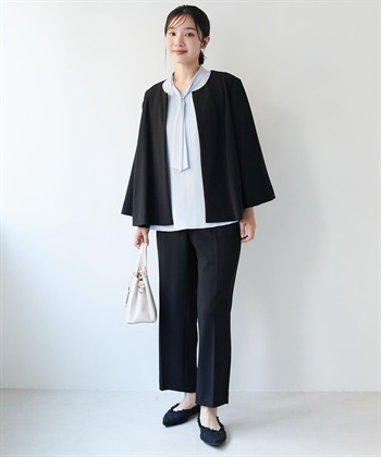 anyfee 【anyfee/大きいサイズ】ニットジョーゼットケープ風ジャケット《セレモニー/オケージョン》_subthumb_22