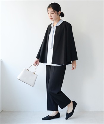 anyfee 【anyfee/大きいサイズ】ニットジョーゼットケープ風ジャケット《セレモニー/オケージョン》_subthumb_23