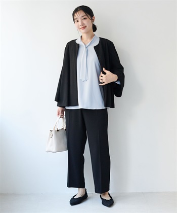 anyfee 【anyfee/大きいサイズ】ニットジョーゼットケープ風ジャケット《セレモニー/オケージョン》_subthumb_24