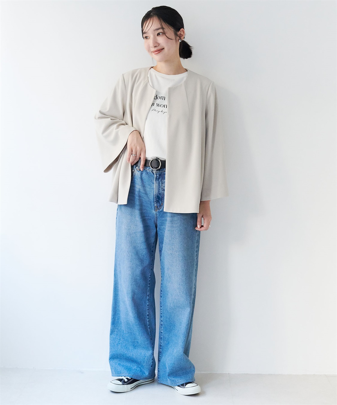 anyfee 【anyfee/大きいサイズ】ニットジョーゼットケープ風ジャケット《セレモニー/オケージョン》_sub_25