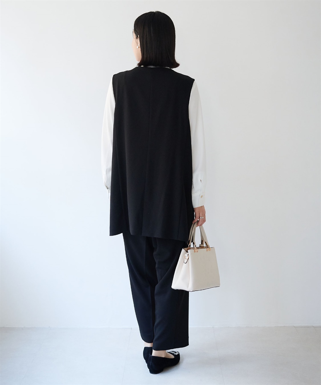 anyfee 【anyfee/大きいサイズ】ニットジョーゼットロングジレ《セレモニー/オケージョン》_sub_11