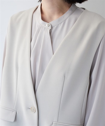 anyfee 【anyfee/大きいサイズ】ニットジョーゼットロングジレ《セレモニー/オケージョン》_subthumb_15