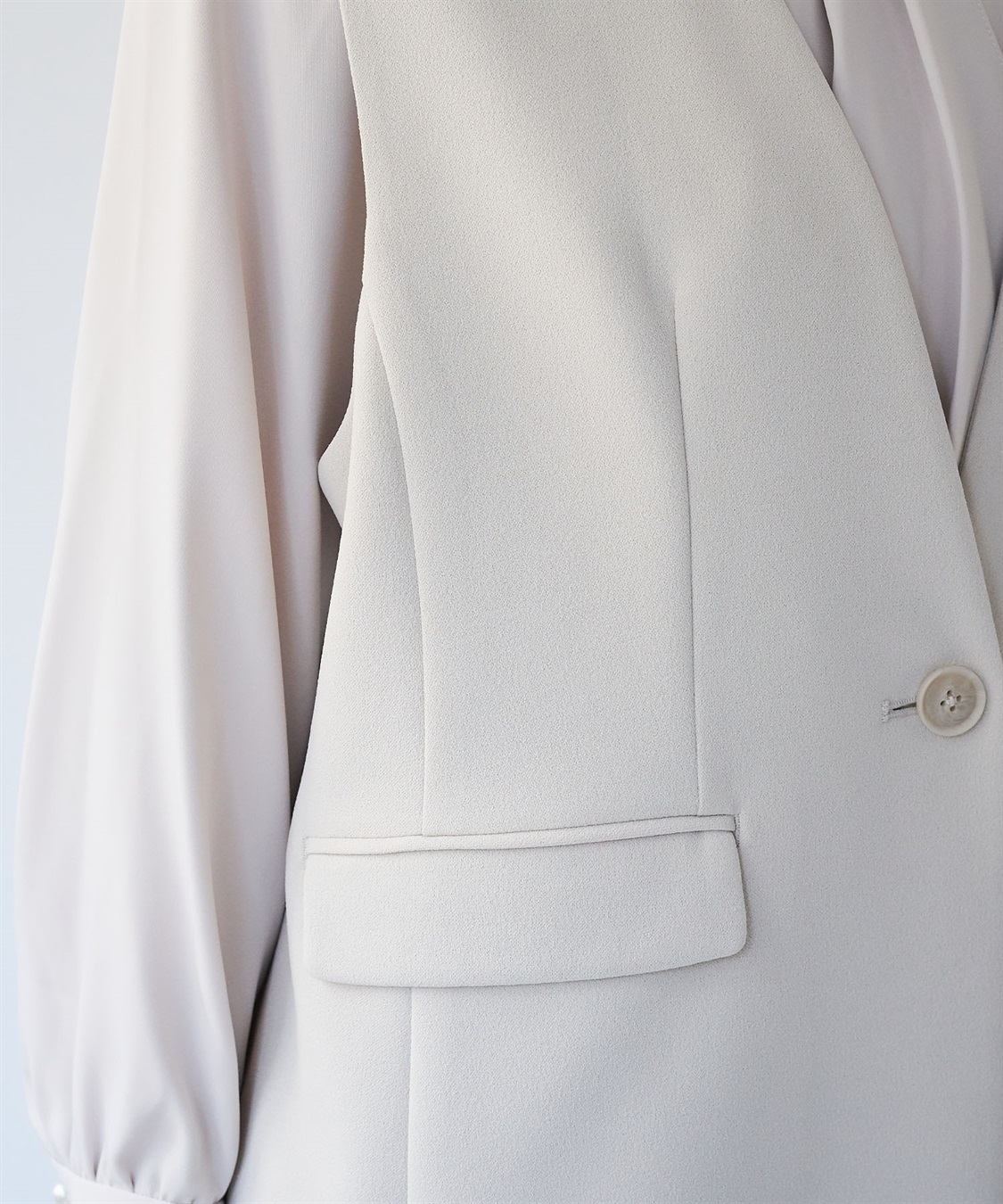 anyfee 【anyfee/大きいサイズ】ニットジョーゼットロングジレ《セレモニー/オケージョン》_sub_18