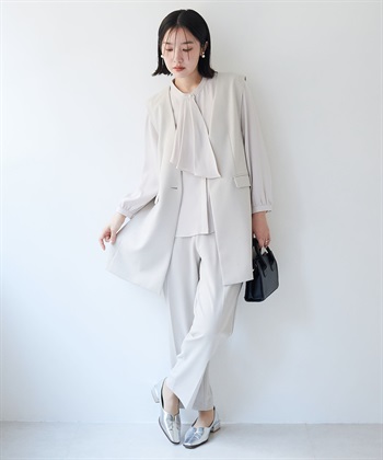 anyfee 【anyfee/大きいサイズ】ニットジョーゼットロングジレ《セレモニー/オケージョン》_subthumb_19