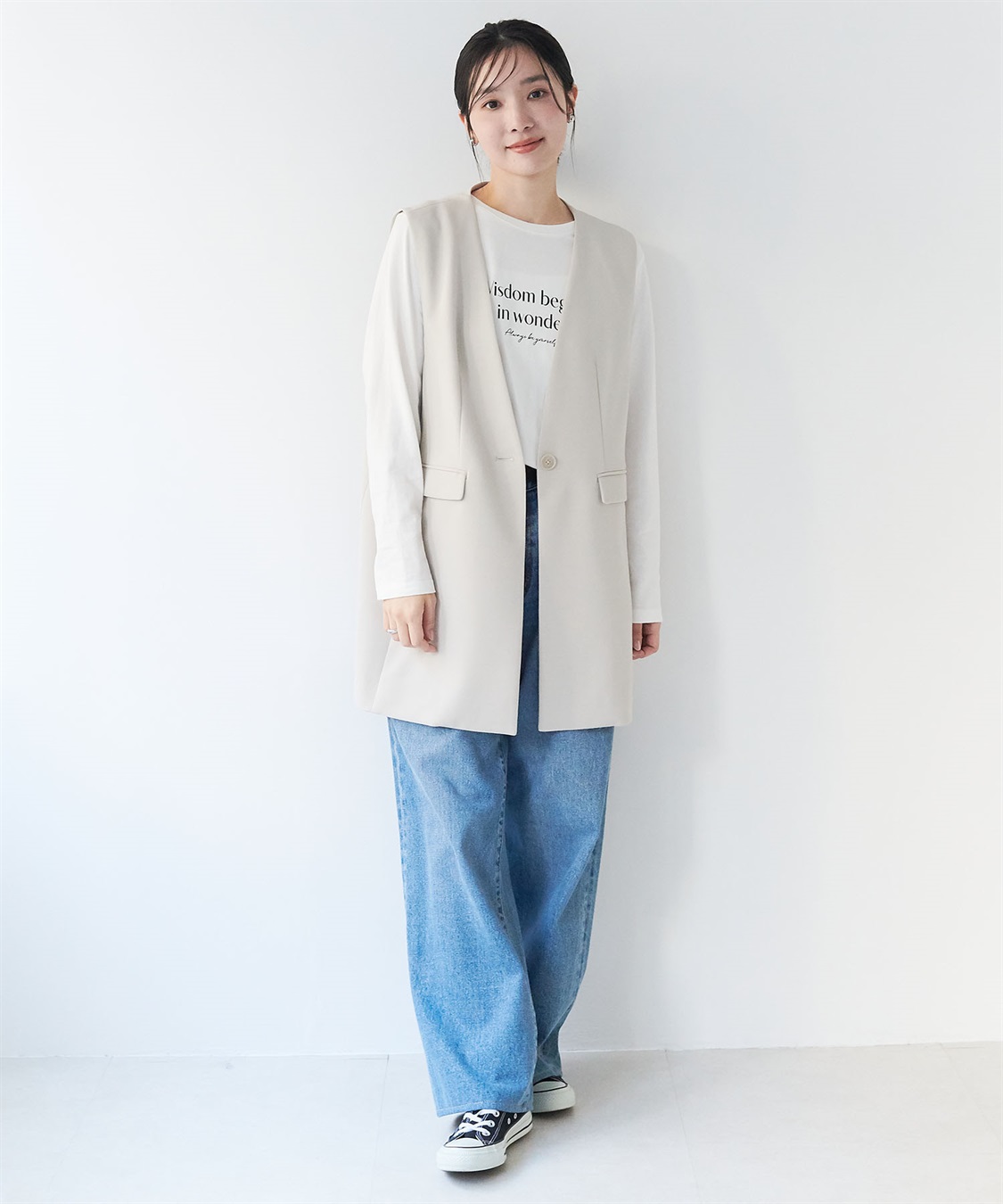 anyfee 【anyfee/大きいサイズ】ニットジョーゼットロングジレ《セレモニー/オケージョン》_sub_22