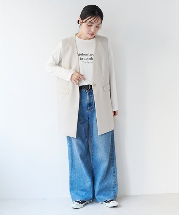 anyfee 【anyfee/大きいサイズ】ニットジョーゼットロングジレ《セレモニー/オケージョン》_subthumb_23