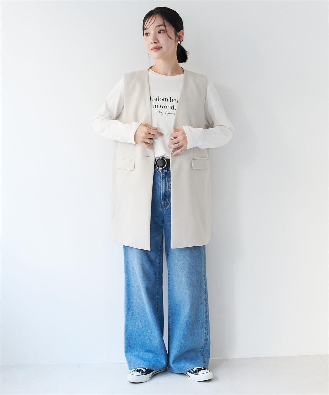 anyfee 【anyfee/大きいサイズ】ニットジョーゼットロングジレ《セレモニー/オケージョン》_sub_24