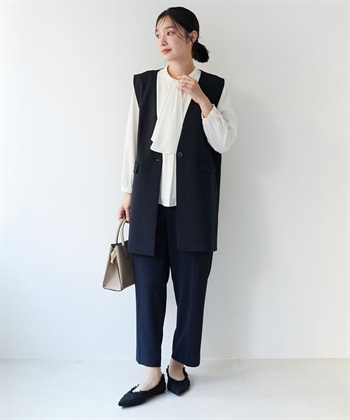 anyfee 【anyfee/大きいサイズ】ニットジョーゼットロングジレ《セレモニー/オケージョン》_subthumb_27