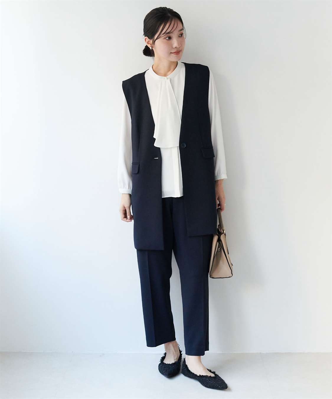 anyfee 【anyfee/大きいサイズ】ニットジョーゼットロングジレ《セレモニー/オケージョン》_sub_29