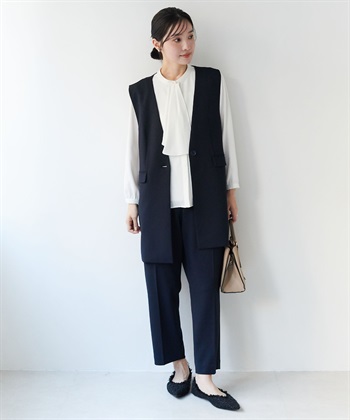 anyfee 【anyfee/大きいサイズ】ニットジョーゼットロングジレ《セレモニー/オケージョン》_subthumb_29