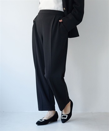 anyfee 【anyfee/大きいサイズ】美シルエットストレッチテーパードパンツ《セレモニー/オケージョン》_subthumb_2