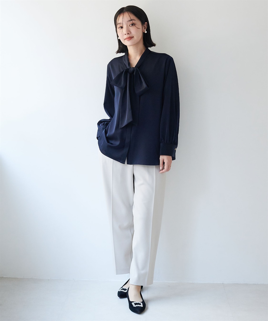 anyfee 【anyfee/大きいサイズ】美シルエットストレッチテーパードパンツ《セレモニー/オケージョン》_sub_5