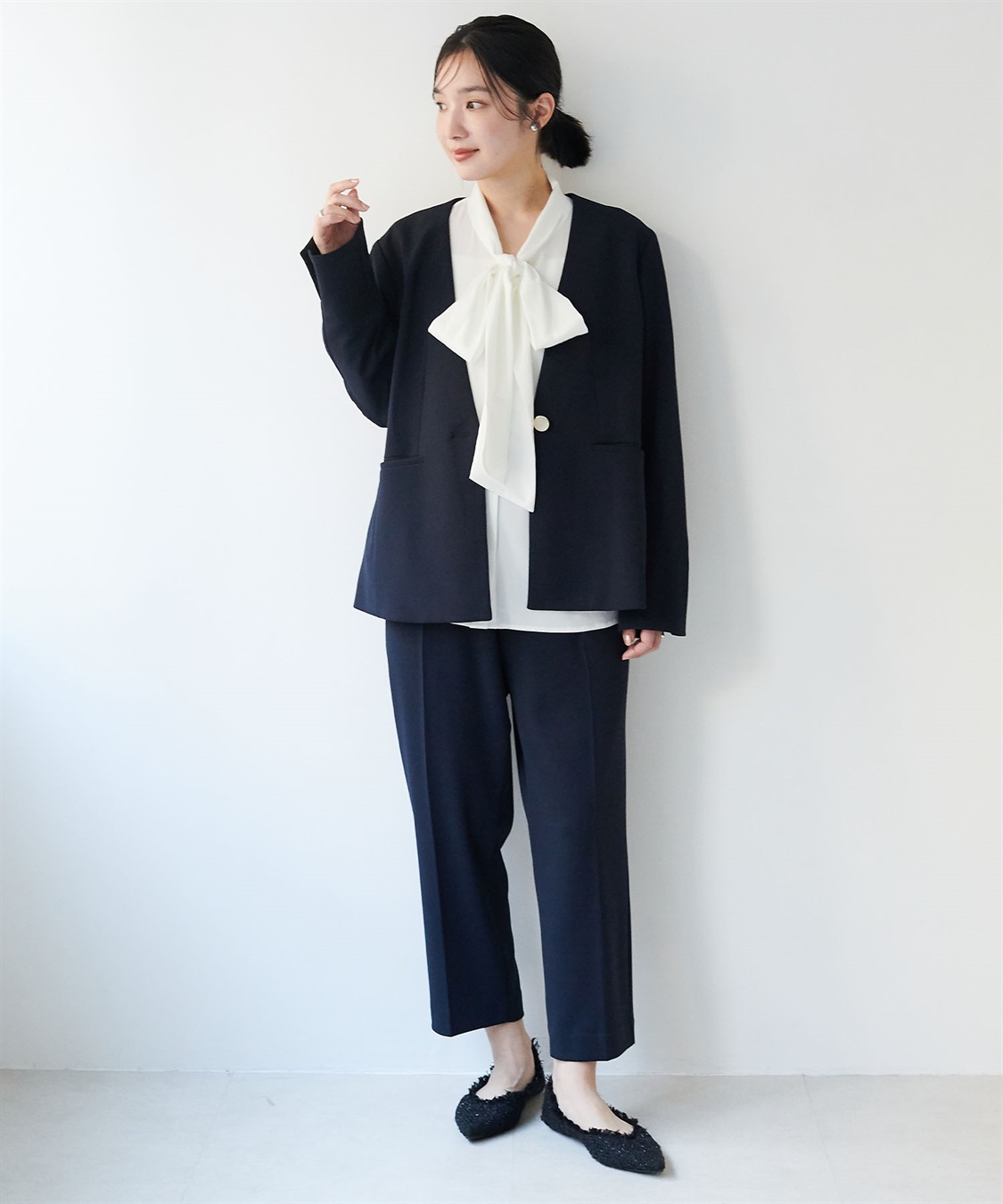 anyfee 【anyfee/大きいサイズ】美シルエットストレッチテーパードパンツ《セレモニー/オケージョン》_sub_14