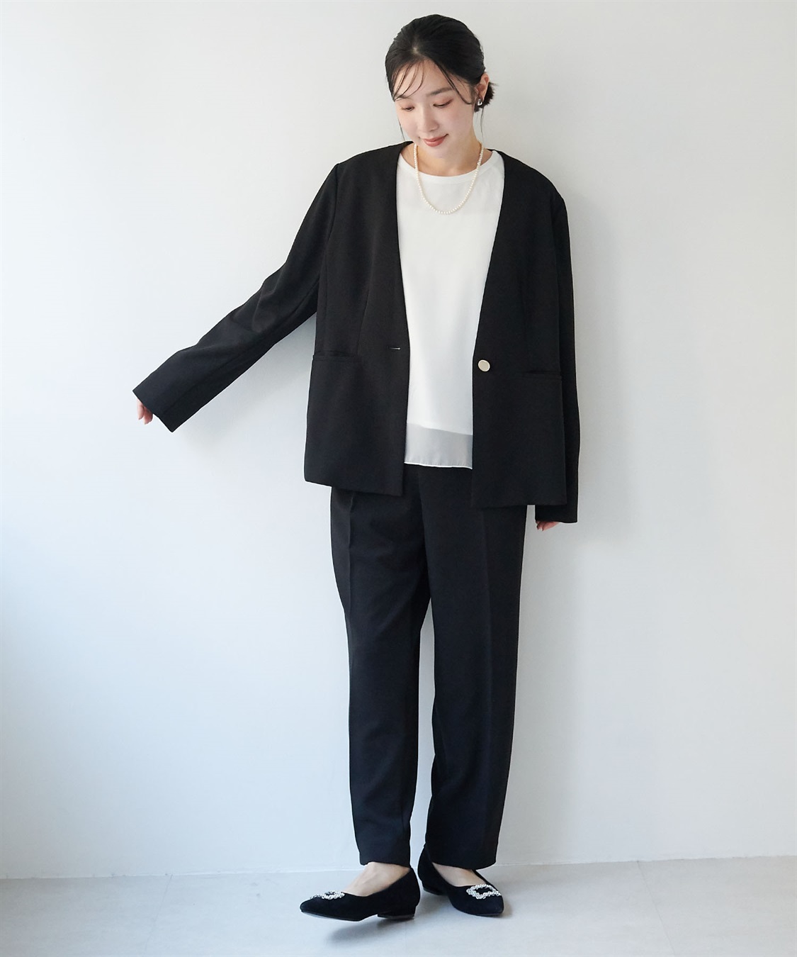 anyfee 【anyfee/大きいサイズ】美シルエットストレッチテーパードパンツ《セレモニー/オケージョン》_sub_19