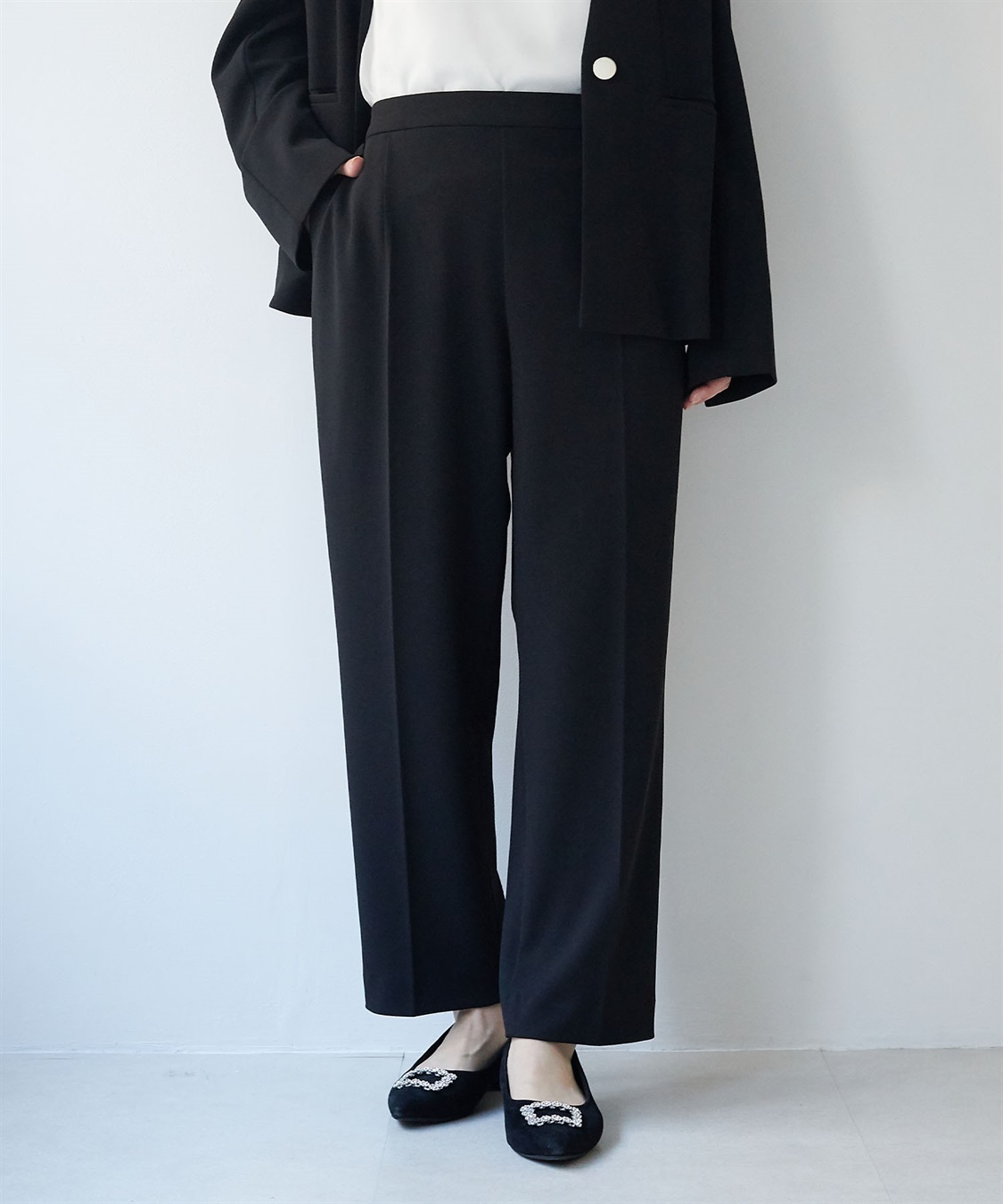 anyfee 【anyfee/大きいサイズ】美シルエットストレッチテーパードパンツ《セレモニー/オケージョン》_sub_20