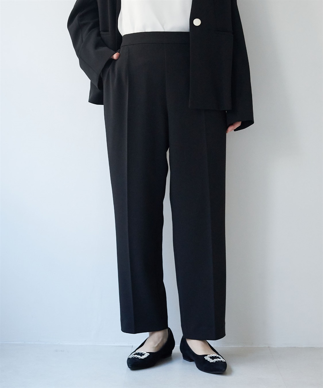 anyfee 【anyfee/大きいサイズ】美シルエットストレッチテーパードパンツ《セレモニー/オケージョン》_sub_21