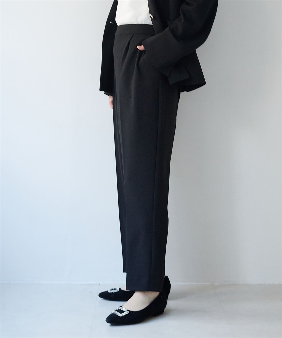 anyfee 【anyfee/大きいサイズ】美シルエットストレッチテーパードパンツ《セレモニー/オケージョン》_sub_22