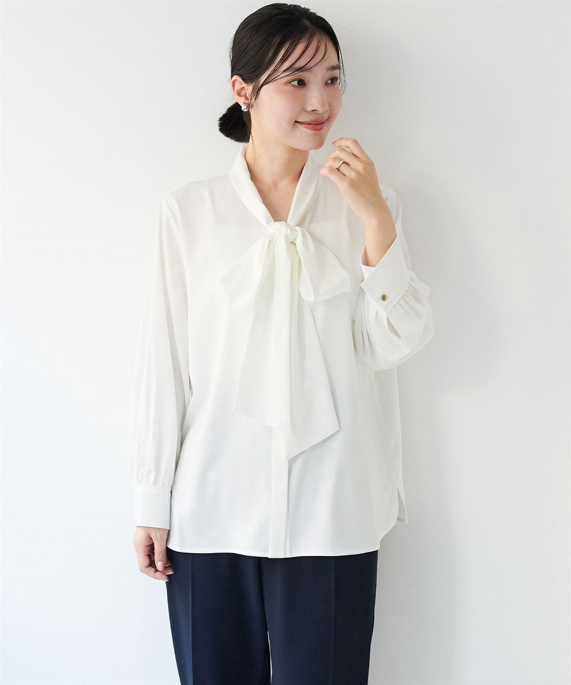 anyfee 【anyfee/大きいサイズ】BIGボウタイブラウス《セレモニー/オケージョン》_sub_1
