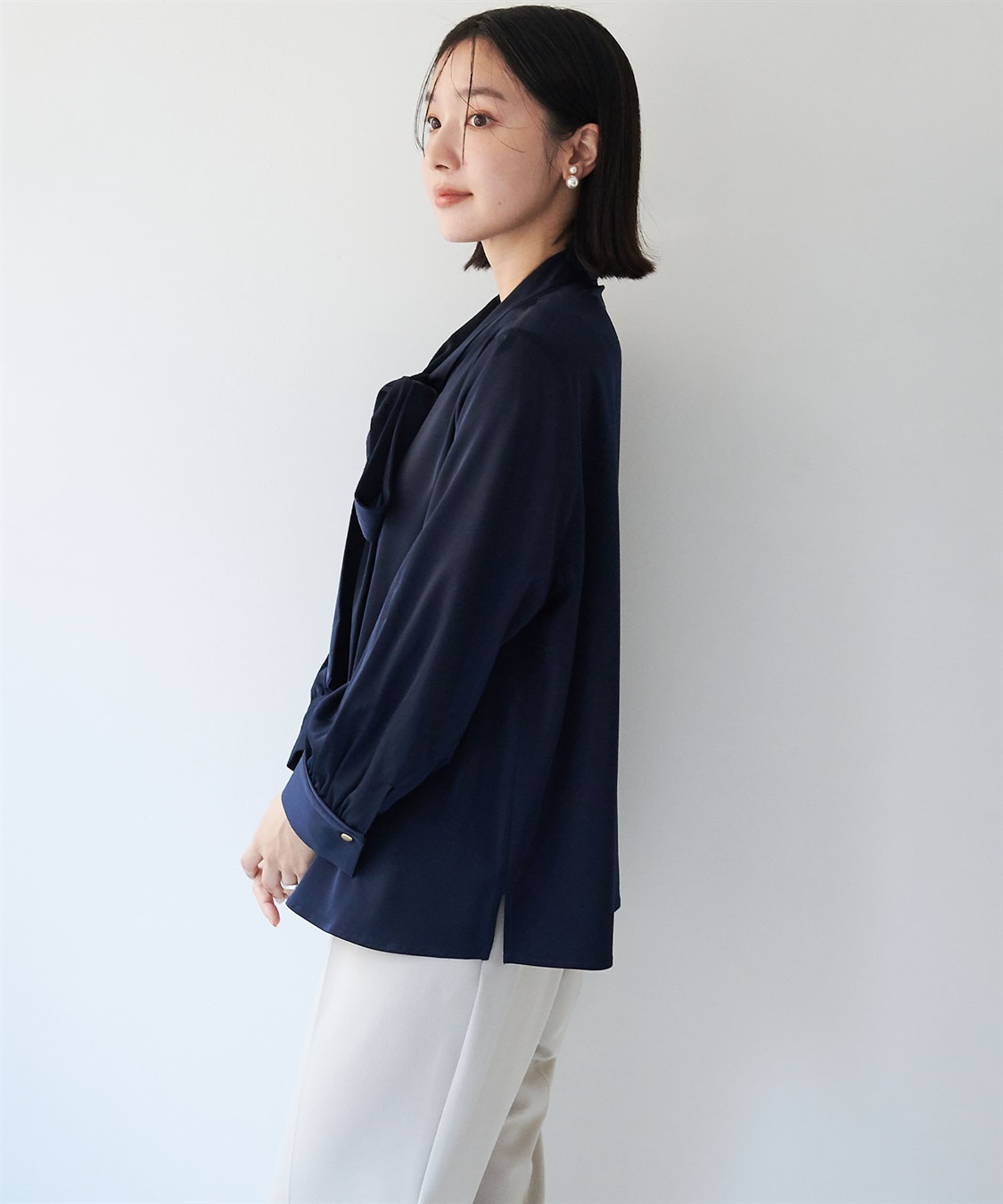 anyfee 【anyfee/大きいサイズ】BIGボウタイブラウス《セレモニー/オケージョン》_sub_6