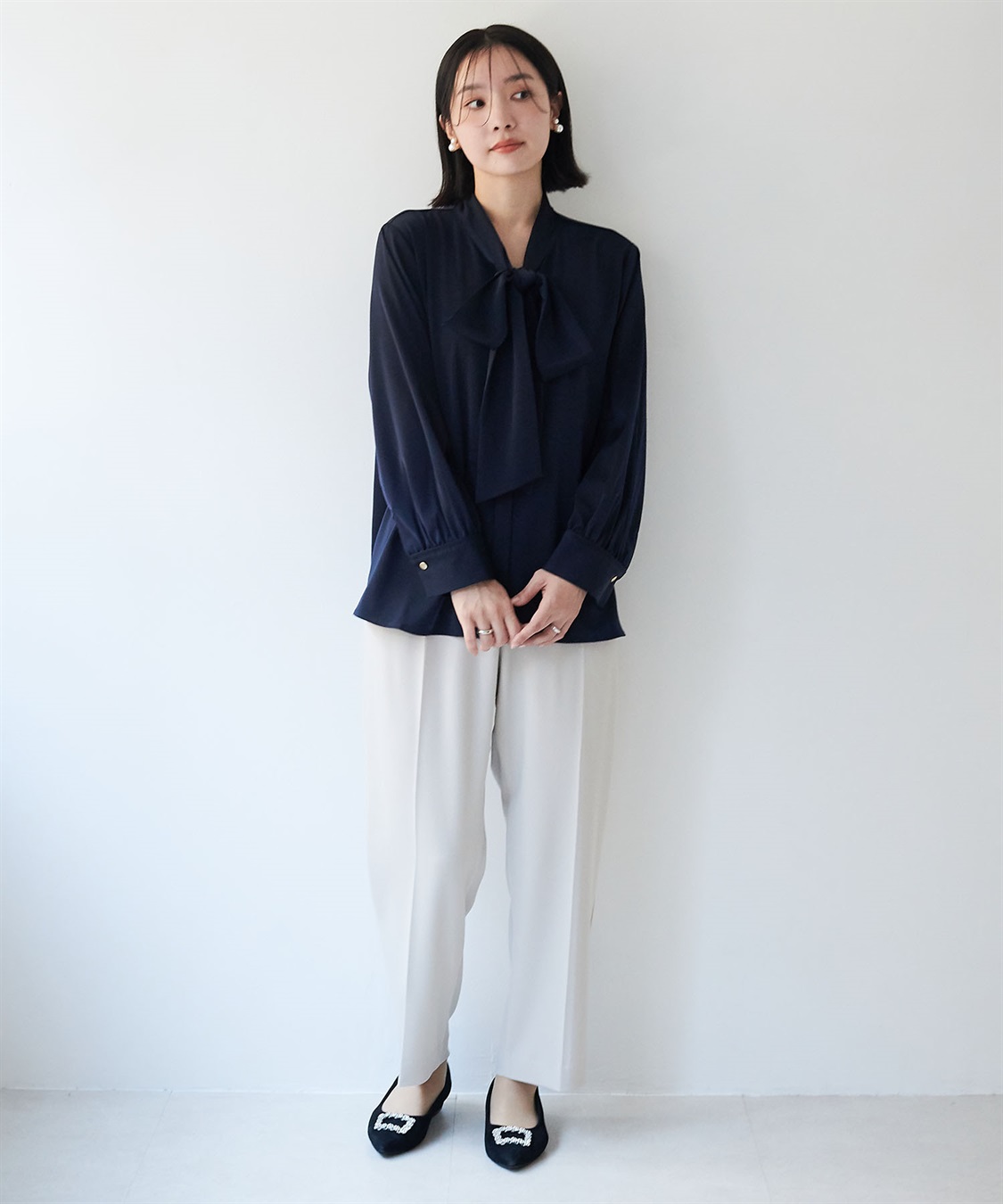 anyfee 【anyfee/大きいサイズ】BIGボウタイブラウス《セレモニー/オケージョン》_sub_8