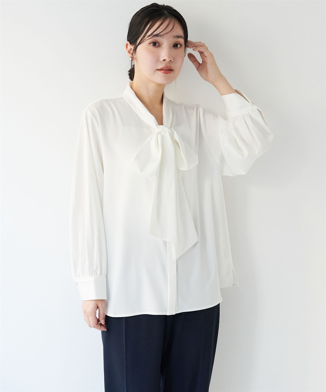 anyfee 【anyfee/大きいサイズ】BIGボウタイブラウス《セレモニー/オケージョン》_sub_15