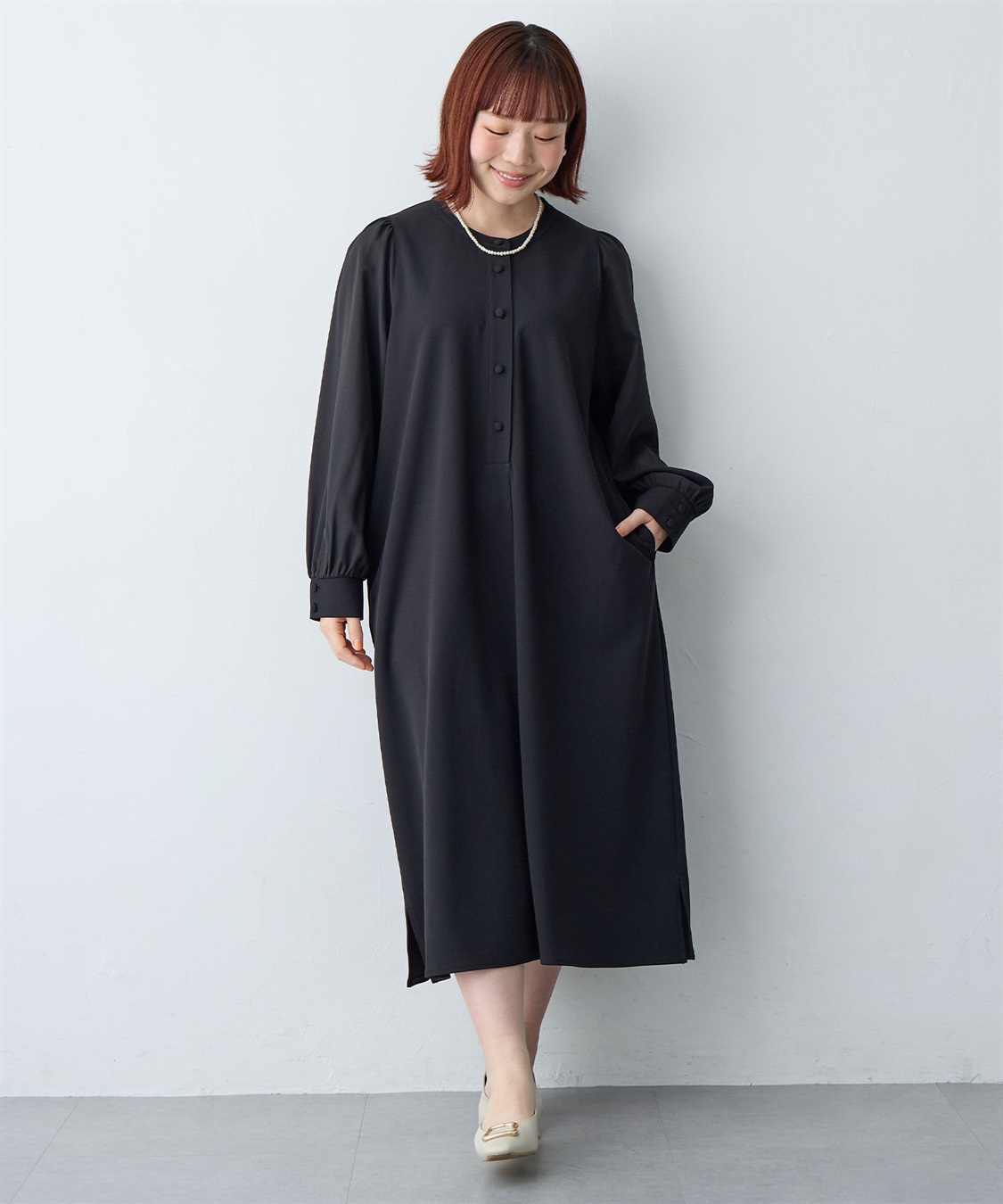 anyfee 【anyfee/大きいサイズ】微シアースリーブフレアワンピース《セレモニー/オケージョン》_sub_1