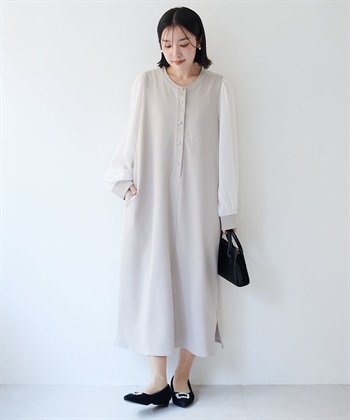 anyfee 【anyfee/大きいサイズ】微シアースリーブフレアワンピース《セレモニー/オケージョン》_subthumb_4