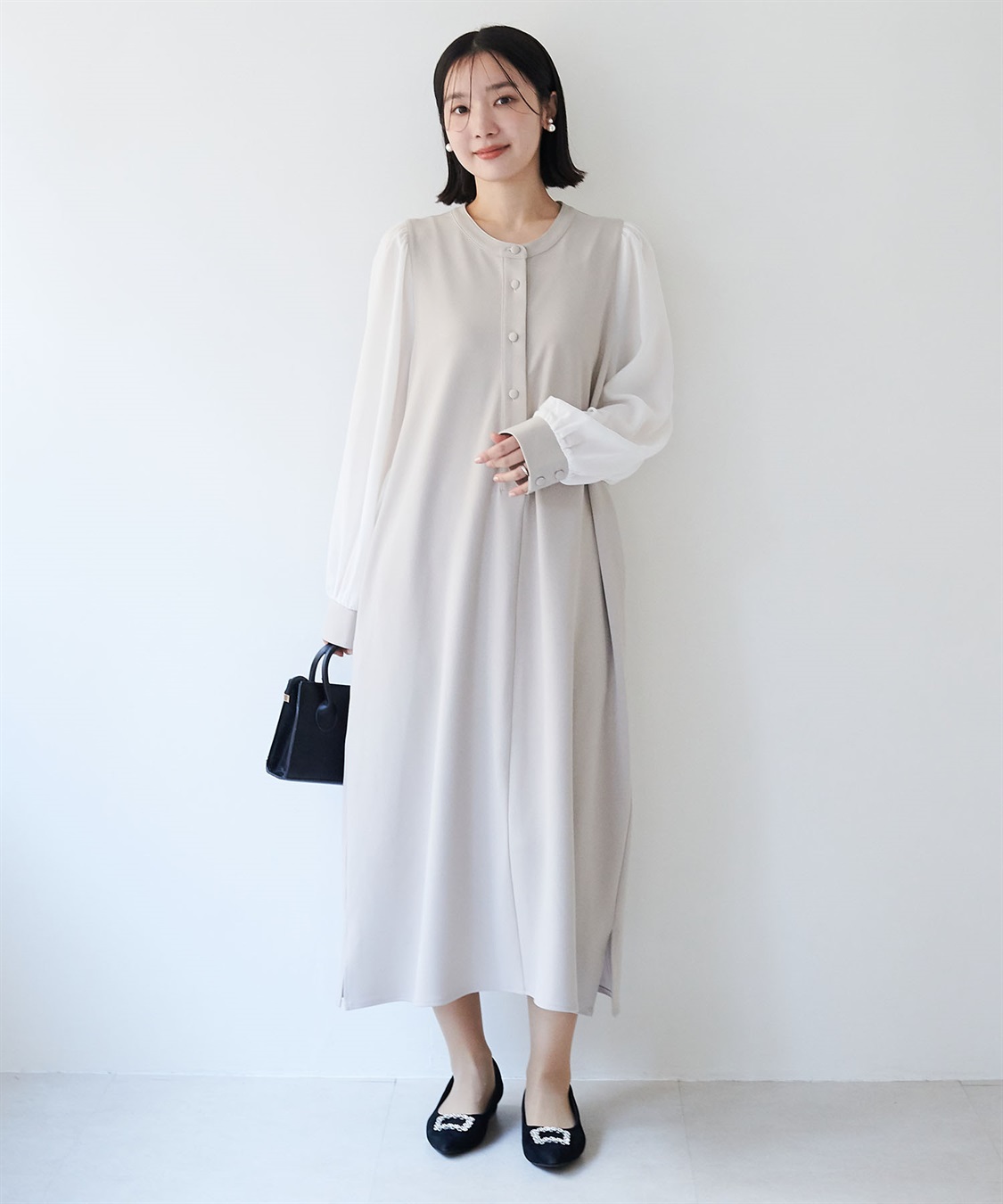 anyfee 【anyfee/大きいサイズ】微シアースリーブフレアワンピース《セレモニー/オケージョン》_sub_7