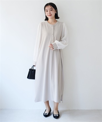 anyfee 【anyfee/大きいサイズ】微シアースリーブフレアワンピース《セレモニー/オケージョン》_subthumb_7