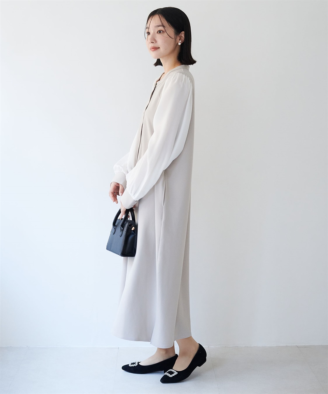 anyfee 【anyfee/大きいサイズ】微シアースリーブフレアワンピース《セレモニー/オケージョン》_sub_8