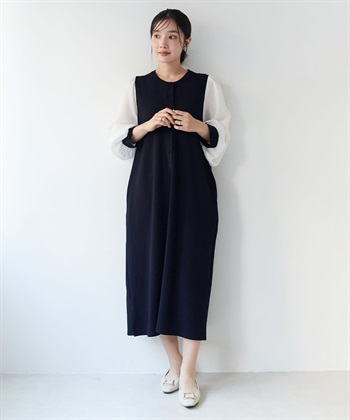 anyfee 【anyfee/大きいサイズ】微シアースリーブフレアワンピース《セレモニー/オケージョン》_subthumb_10