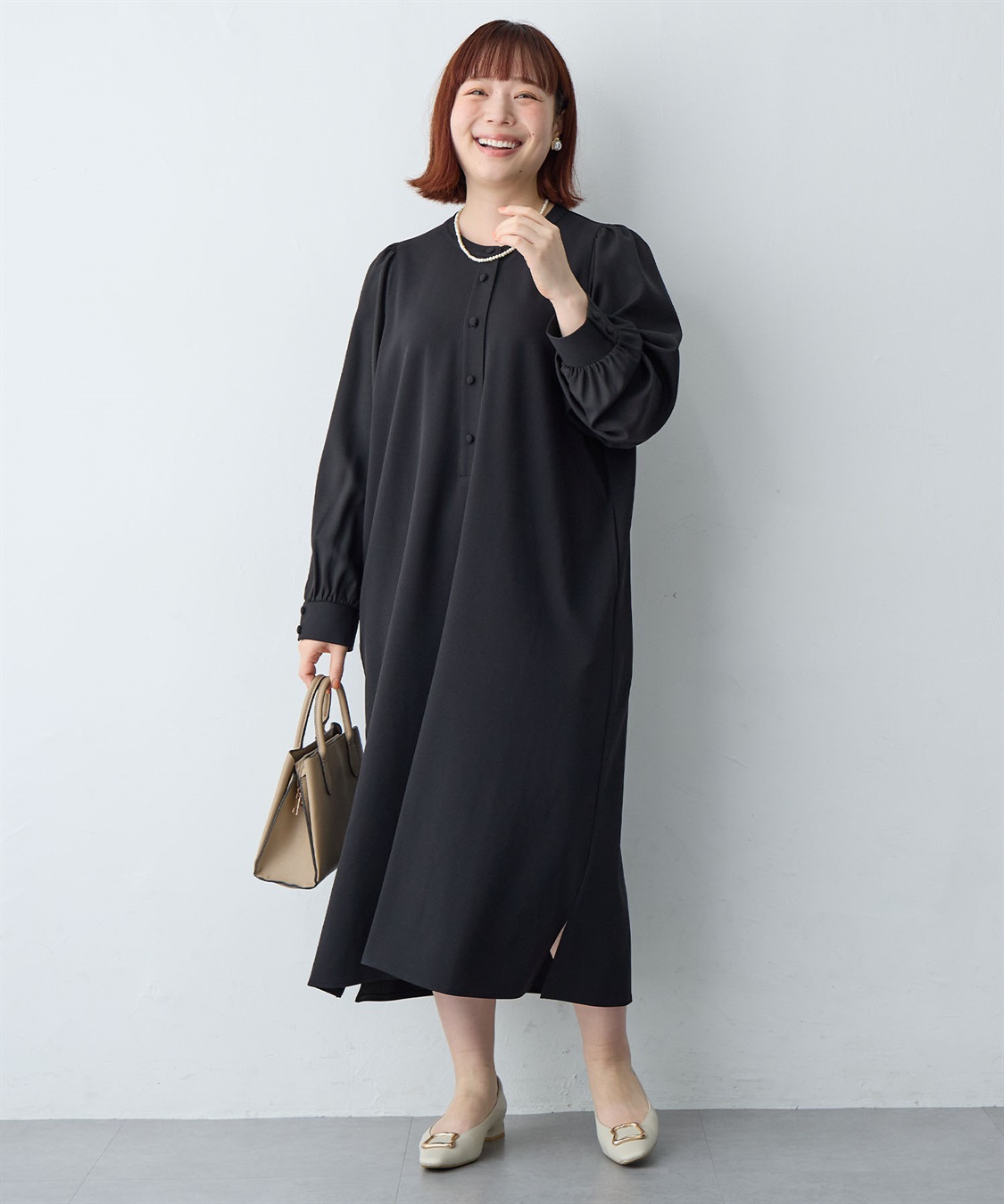 anyfee 【anyfee/大きいサイズ】微シアースリーブフレアワンピース《セレモニー/オケージョン》_sub_17