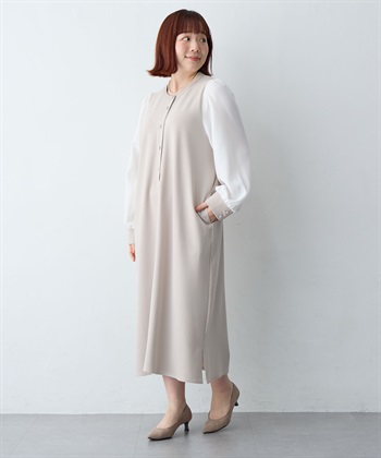 anyfee 【anyfee/大きいサイズ】微シアースリーブフレアワンピース《セレモニー/オケージョン》_subthumb_19