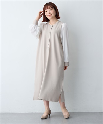 anyfee 【anyfee/大きいサイズ】微シアースリーブフレアワンピース《セレモニー/オケージョン》_subthumb_20