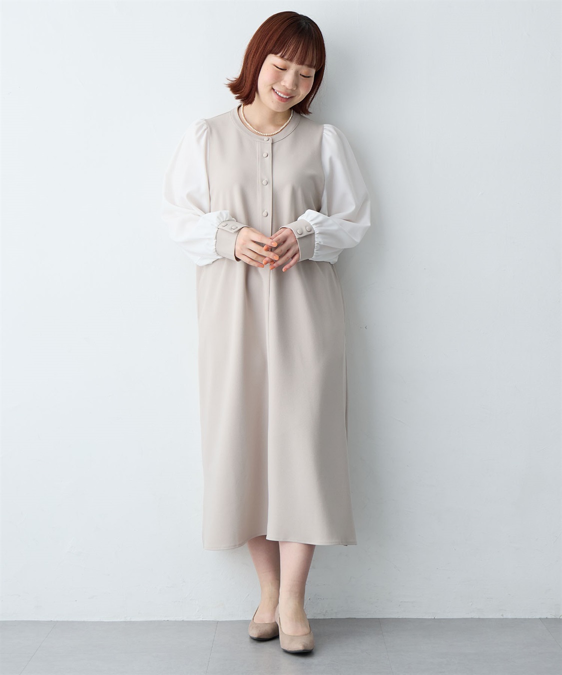 anyfee 【anyfee/大きいサイズ】微シアースリーブフレアワンピース《セレモニー/オケージョン》_sub_22