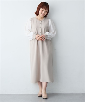 anyfee 【anyfee/大きいサイズ】微シアースリーブフレアワンピース《セレモニー/オケージョン》_subthumb_22