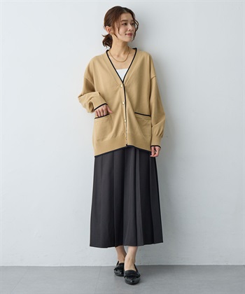 Life Style by cross marche 【anyfee/大きいサイズ】スウェットライク配色ラインカーディガン_subthumb_14