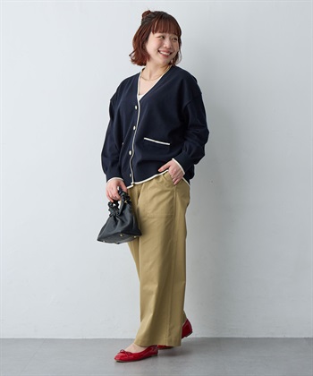 Life Style by cross marche 【anyfee/大きいサイズ】スウェットライク配色ラインカーディガン_subthumb_26