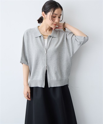 anyfee 【anyfee/大きいサイズ】Wジップ襟付きカーディガン_subthumb_4