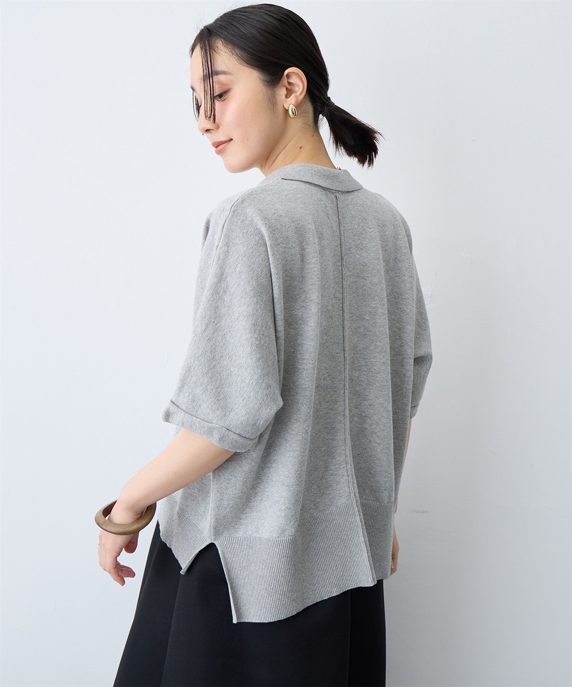 anyfee 【anyfee/大きいサイズ】Wジップ襟付きカーディガン_sub_7
