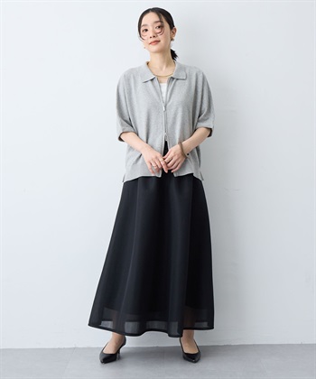 anyfee 【anyfee/大きいサイズ】Wジップ襟付きカーディガン_subthumb_8