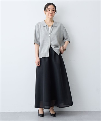 anyfee 【anyfee/大きいサイズ】Wジップ襟付きカーディガン_subthumb_9