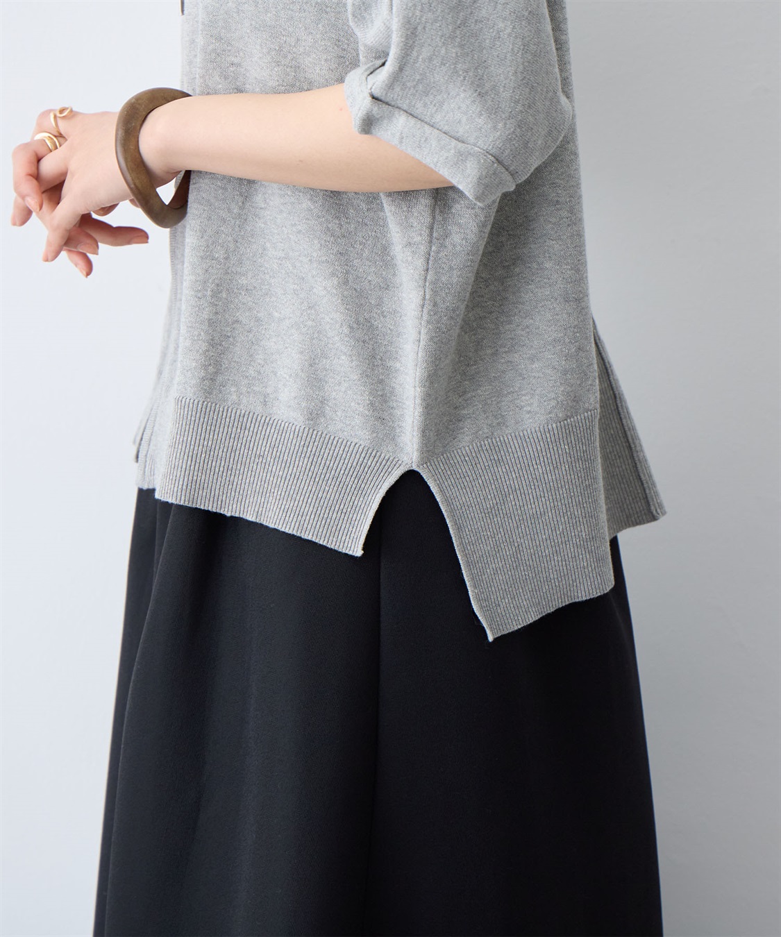 anyfee 【anyfee/大きいサイズ】Wジップ襟付きカーディガン_sub_13