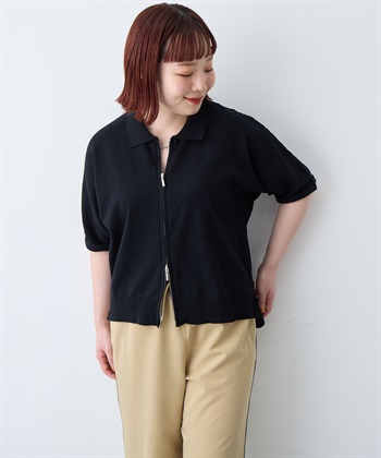 anyfee 【anyfee/大きいサイズ】Wジップ襟付きカーディガン_subthumb_15