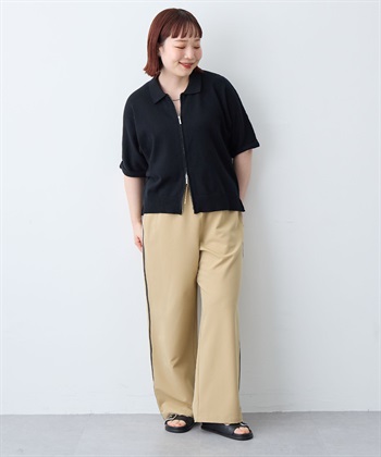 anyfee 【anyfee/大きいサイズ】Wジップ襟付きカーディガン_subthumb_20